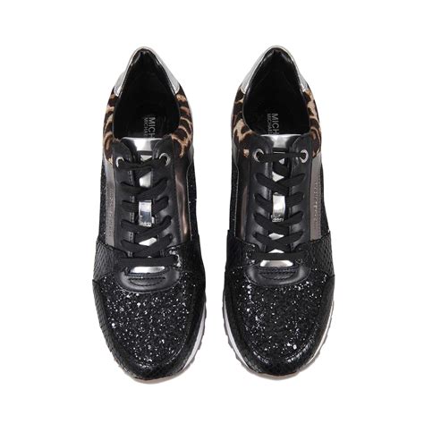 michael kors sneaker schwarz mit glitzer|michael kors bling sneakers.